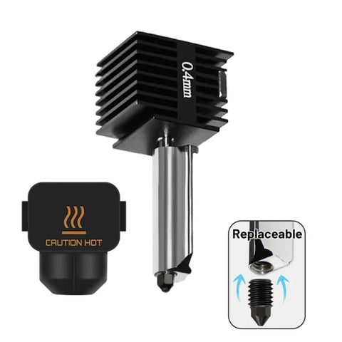 Bambu Lab A1 Series Hotend 3D Printers Bambu lab A1/A1 Mini Hotend with a 0.4mm Hardened Steel Nozzle and Silicone Cover