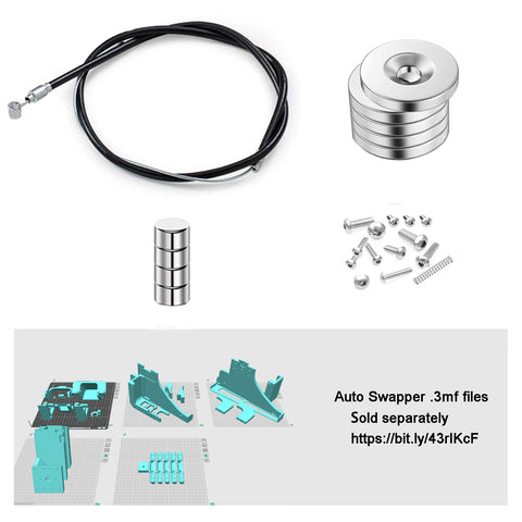 .Swapper DIY Kit Swapmod for Bambu Lab A1– Hardware Bundle Screws/Magnets/Blade cable 3mf Files Sold Separately | Build Your Own Automatic Plate Changer