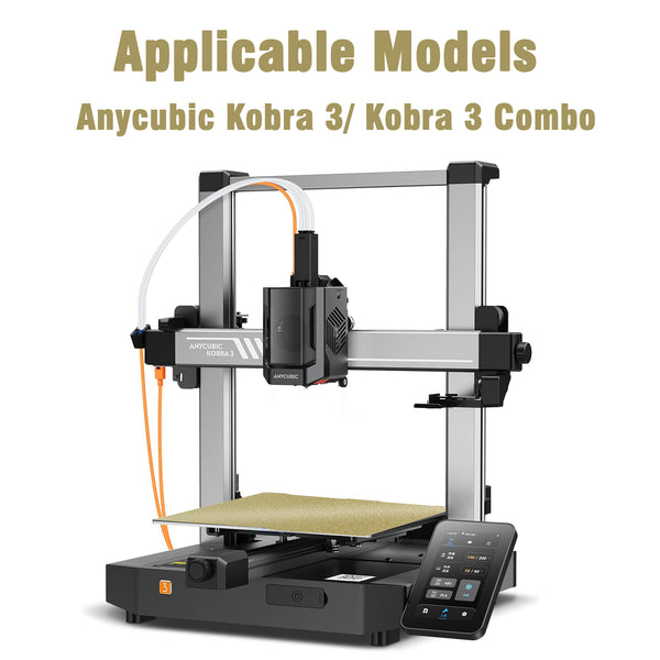 PEI Build Plate for Anycubic Kobra 3/Kobra 3 Combo - 256x268mm Double Sided Textured PEI Sheet | Ultra-Strong Adhesion for PLA, PETG, ABS, TPU | No Glue Needed | Flexible Magnetic Steel Plate